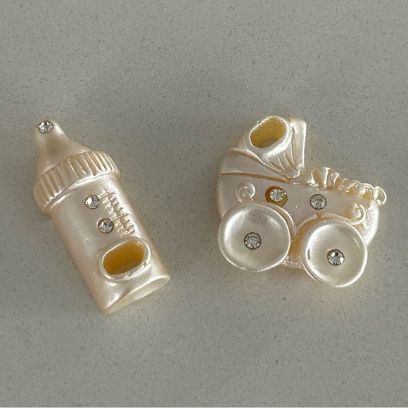 🆓 - 🥀 Donating Soon 🥀 - Vintage Baby Shower Pendant Charms - Free With Purchase - Picture 12 of 13